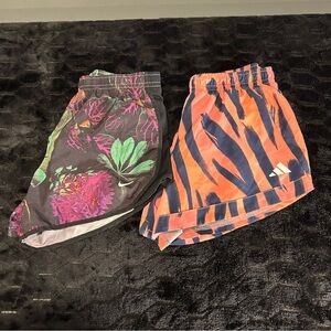 Mixed Bundle of 2 Girl’s Printed Running Shorts Nike Adidas Size M